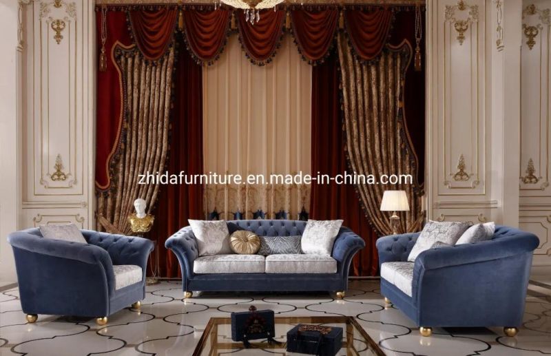 European Style French Royal Fabric Antique Sofa