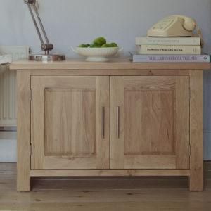 Solid Oak Storage Cabinet with 2 Doors, Dining Room Furniture