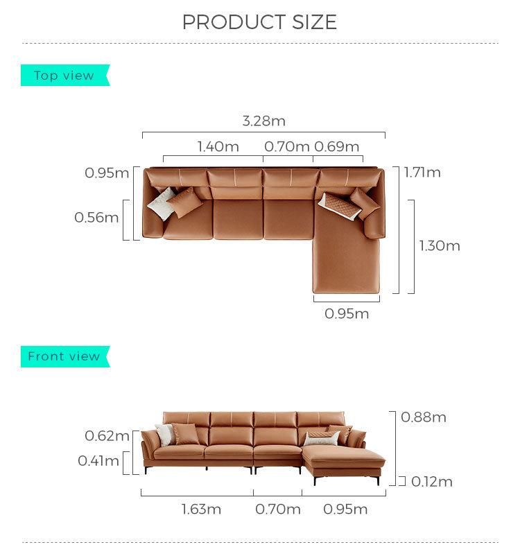 Linsy Luxury Nordic Modern Corner Sofas Living Room Wholesale Furniture Sofa S155