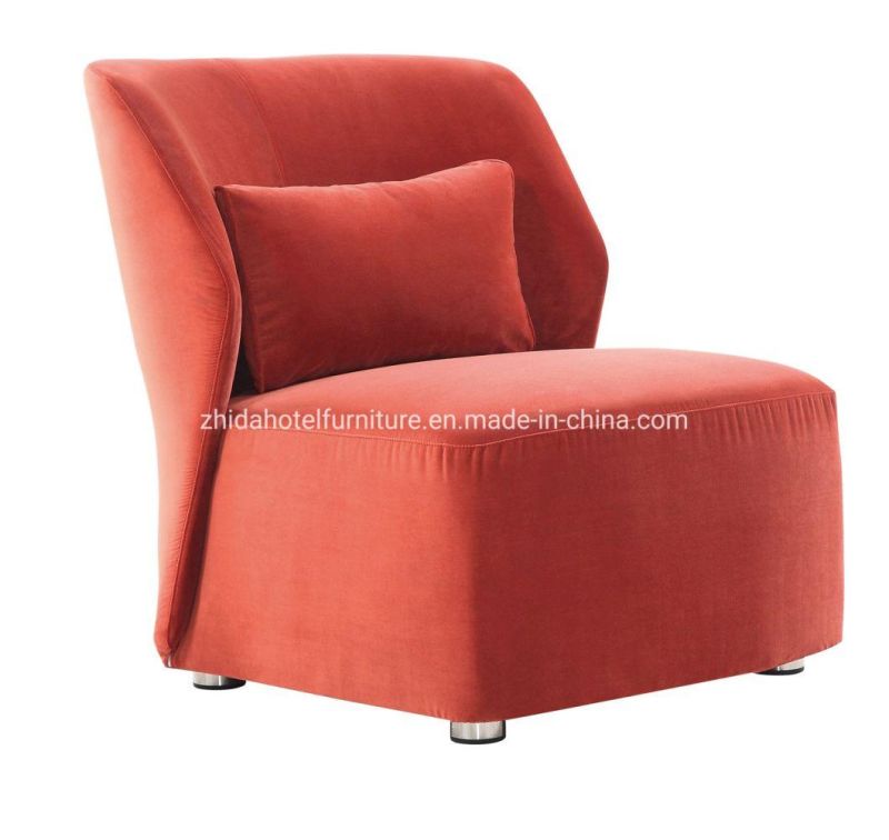 Hotel Lobby Genuine Leather Modern Design Living Room Chair