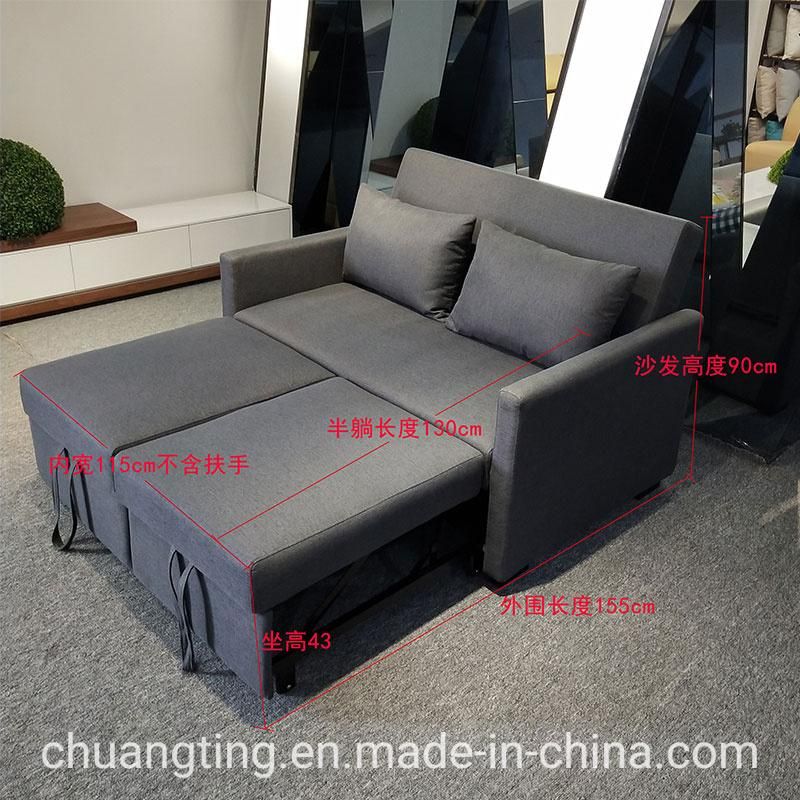 Dark Grey Double Seat Sofa Cum Bed New Design Sofabed