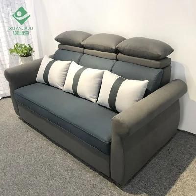 3 Seat Royal Classcal Armrest Cylindrical Armrest Sleeper Sofa with Bottom Storage