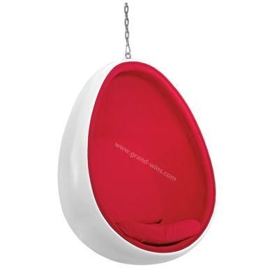 Outdoor Fiberglass Hanging Egg Pod Garden Hotel Swing Leisure Chair