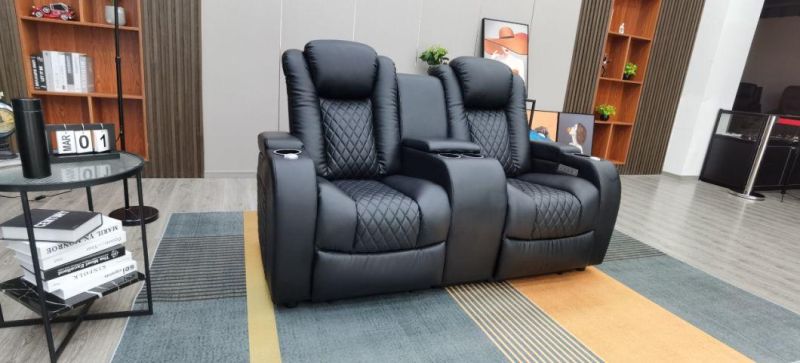 Jky Furniture Air Leather Sectional VIP Cinema Film Home Theater Sofa