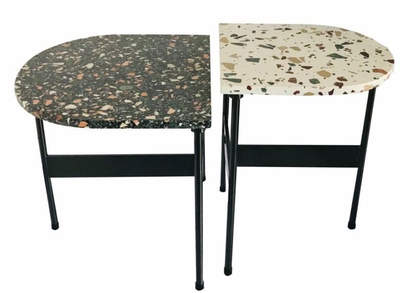 Nordic Modern Terrazzo Creative Design Living Room Round Coffee Side Table