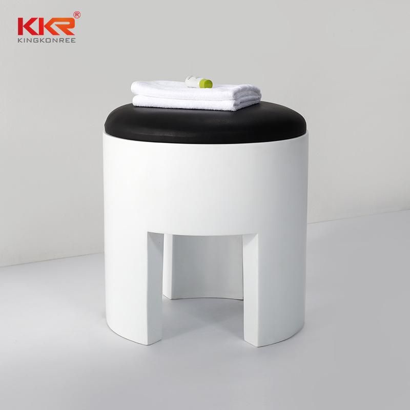 Wholesale Kkr-Stool-a Houseware Solid Surface Shower Stool Pure Acrylic Shower Stool