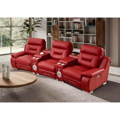 Executive Furniture Home Concise Theater Recliner Leather Sofa