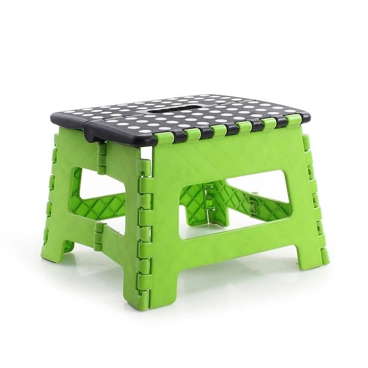 Green Color Matching Cute DOT Portable Folding Stool