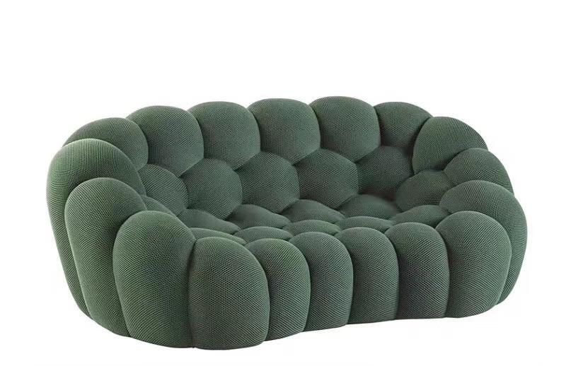 Modern Double Seater Honeycomb Fabric Bubble Soft Sofa Couch