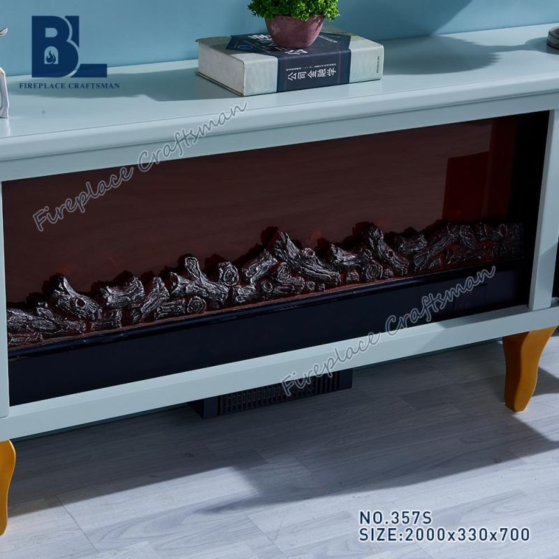 Modern Style Electric Fireplace MDF 2022 Living Room Furniture Remote Cabinet TV Console Stand