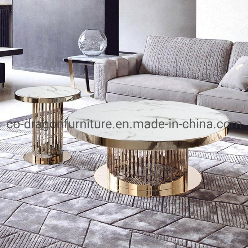 Luxury Gold Stainless Steel Coffee Table for Living Room Furniture