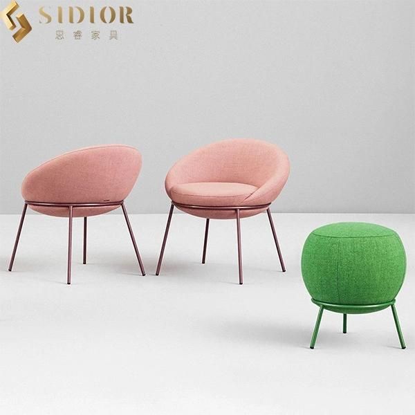 Italian Style Foot Rest Stool Living Room Round Ottoman Stool