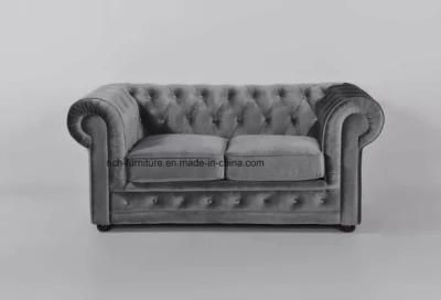 Grey Color Leisure Sofa for Living Room Chesterfield Sofa