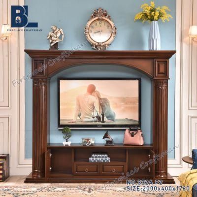 Free Standing Decorative LED Diamond Crush Mirrored Electric Fireplace 332A