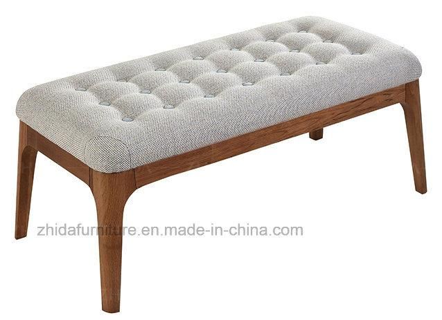 Hot Sales Modern Solid Wood Fabric Stool