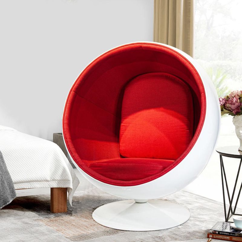 Best Quality Modern Design Fiberglass Soft Leather Cushion Rocking Aviator Dental Game Garden Round Ball Chair