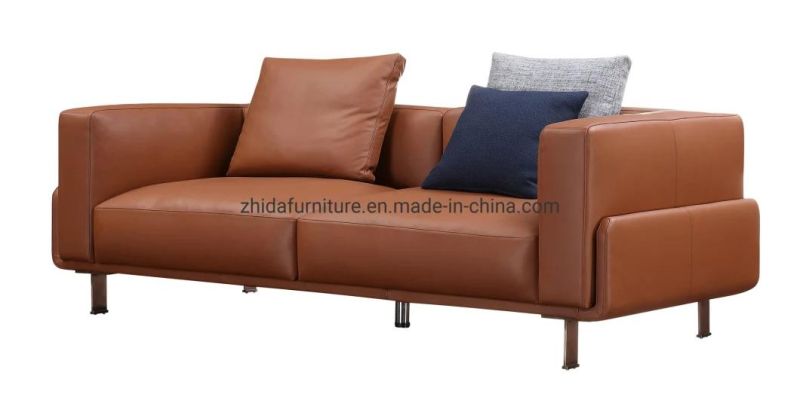 Modern Furniture Lobby Fabric Leather L Shape Living Room Sofa