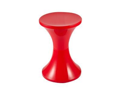 Customized Red Plastic Unique Design Stacking Stool Storage Folding Drum Stool