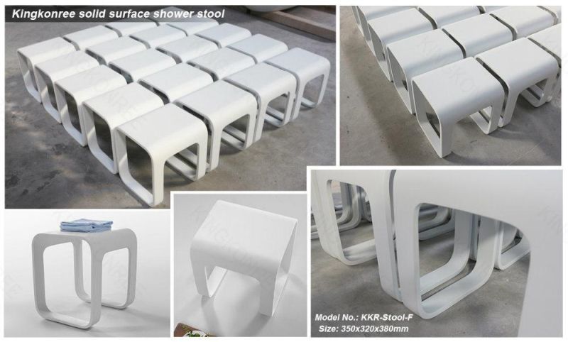 Custom Project Use Concise Style Artificial Stone Bathroom Stool