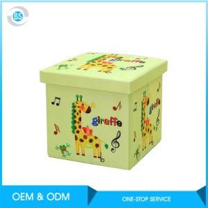 Home Bedroom Fabric Cover Folding Cube Square Ottoman