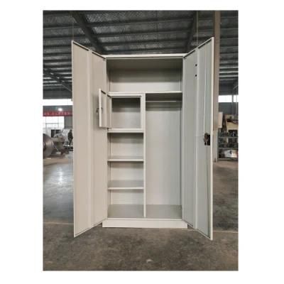 Fas-005 Grey Color Steel Chothes Wardrobe Dressing Locker Metal Cabinet