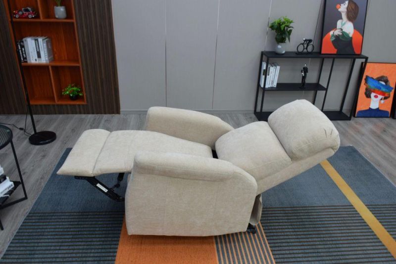 Jky Furniture Living Room Single Small-Size Fabric Manual Push Back Recliner Chair