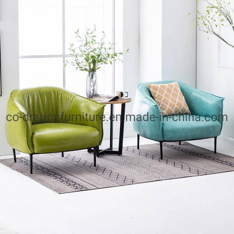 Fashion Simple Leisure Sofa Chair with Leather for Home Furniture