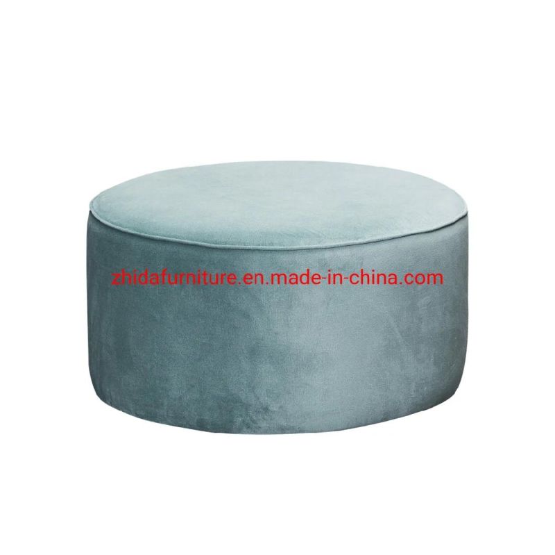 Round Ottoman Wooden Modern Bed Hotel Living Room Sofa Stool