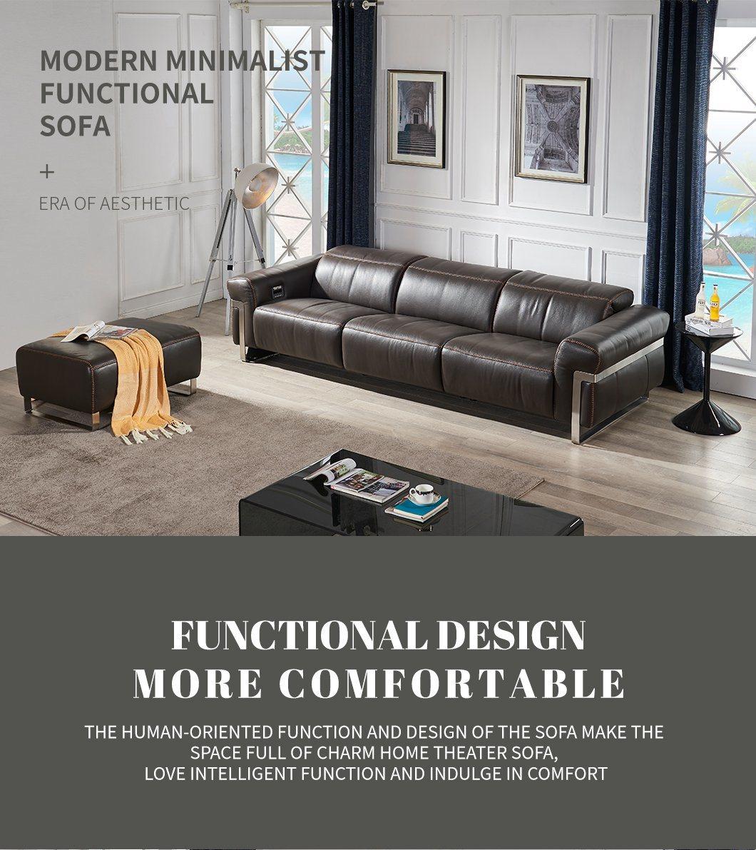 Modern Fabric Sofa Living Room Italian Pole Sofa Simple Electric Multi-Functional Sofa Multi-Functional Combination Sofa