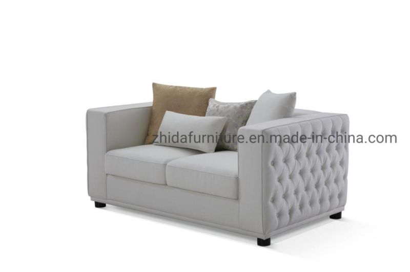 Comtemporary Furniture Chesterfield Grey Velvet Fabric Sofa Living Room Sofa