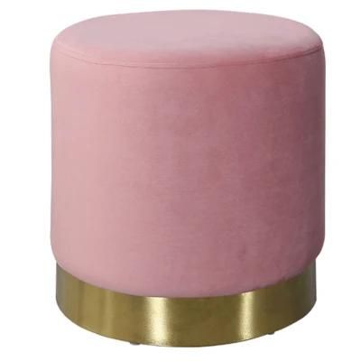 Shoe Changing Stool Fashion Creative Round Stool Shoe Stool Fabric Sofa Stool Bench Small Stool Shoe Test Stool Velvet Stool and Ottoman