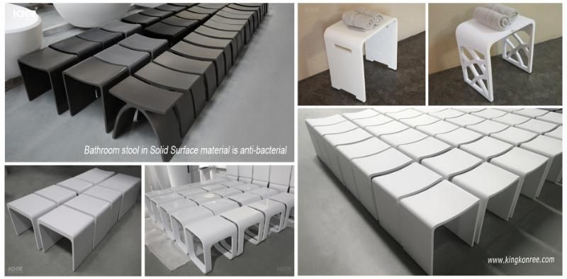 Artificial Stone Solid Surface Corian Bathroom and Bath Vanity Stool