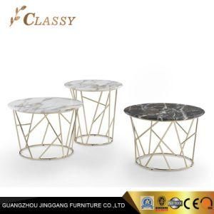 Modern Living Room Furniture Design Marble Coffee and Side Table