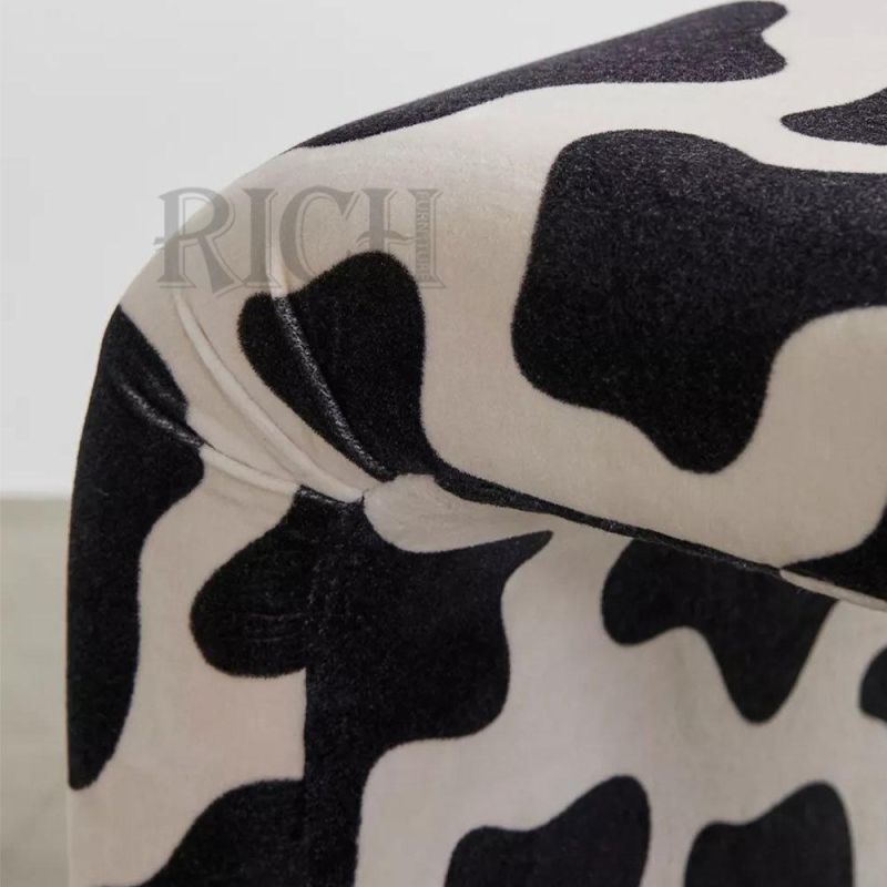 Cow Color Fabric Little Tiny Footstool Small Cute Children Ottoman