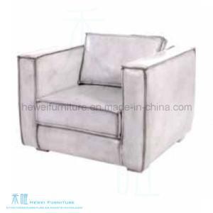 American Style Hotel Lobby Modern Leisure Leather Sofa (HW-6687S)