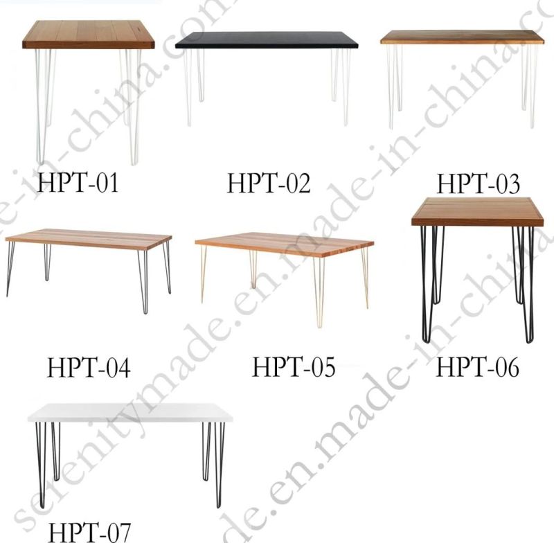 Wholesale Table Furnitures Stackable Hairpin Legs Wooden Top Table