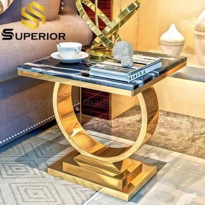 Arabic Luxurious Gold Stainless Steel Coffee End Table