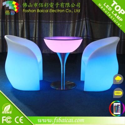 LED Illuminated Bar Table Furniture with 304 Stainless Steel