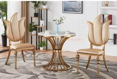 Hotel Room Leisure Table Luxury Mirror Glossy Top Tea Coffee Table Center Dining Table Furniture