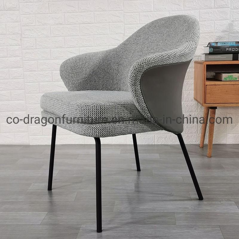 Modern Home Furniture Simple Leather Fabric Lounge Chair with Arm