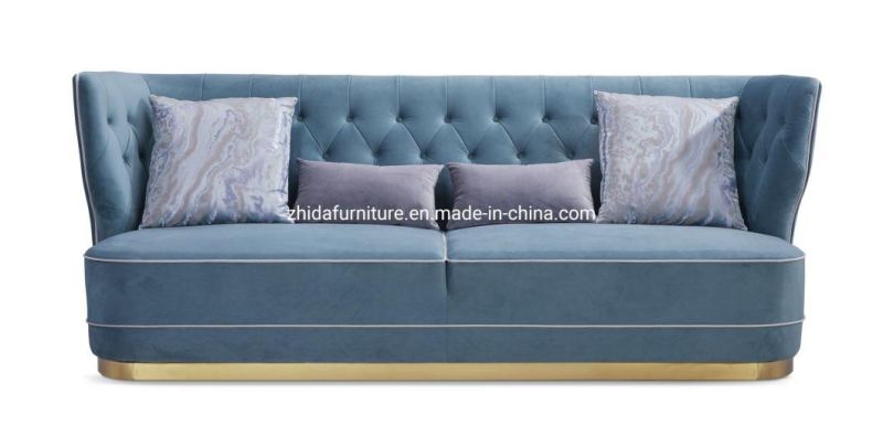 Cheap Modern Fabric Living Room Furniture Velvet Sofa