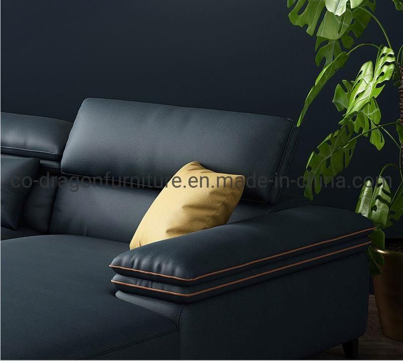 Luxury Leather Sofa with L Shape for Living Room Furniture