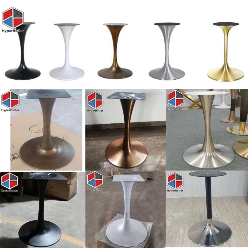 Artificial Marble Table Top 80cm with Black Tulip Base Center Table