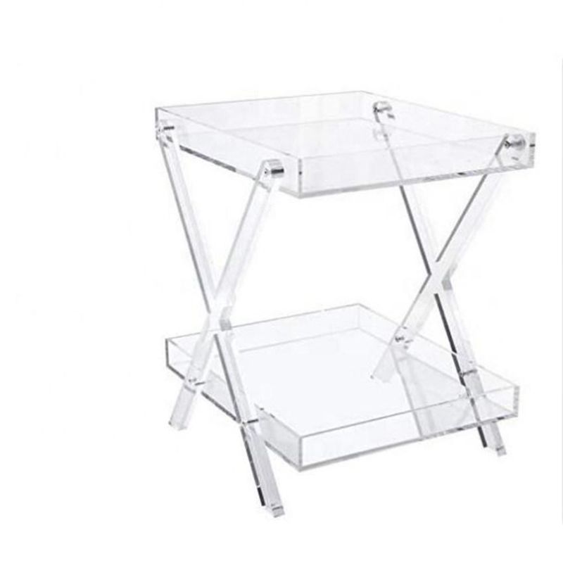 Popular Clear Plexiglass Acrylic Rectangle Tray Table