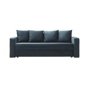 Home Use High End Luxury 3 Seater Blue Velvet Sofa