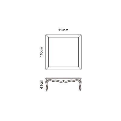 Classical Style Solid Wood Ash Wood Square Coffee Table