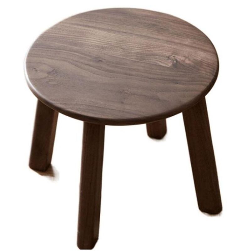 Delicate Walnut Wood Stool Small Kids Natural Wooden Stools