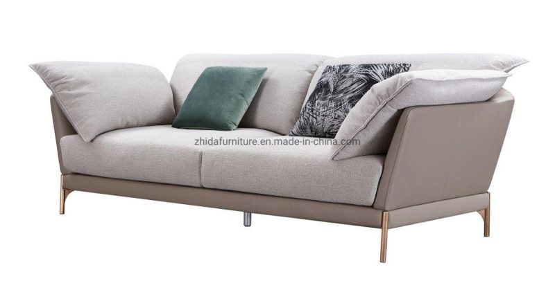 Modern Design Home Furniture Metal Leg Living Room Sofa with Feather