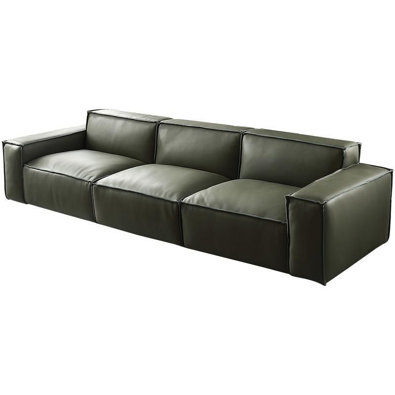 Scandinavian Style Simple Designer Living Room Leather Sofa Set