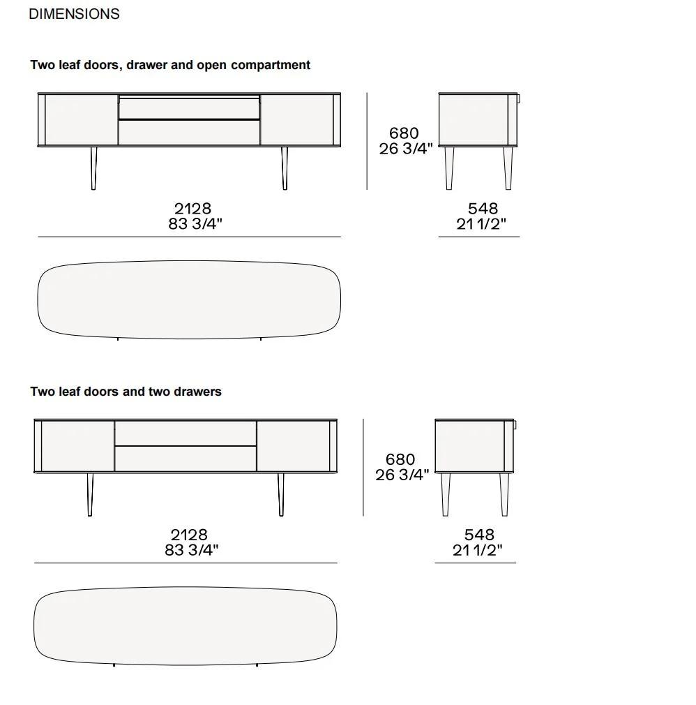 Symphony-1 Wooden TV Stand, Latest Italian Design TV Stand, Home and Hotel Furniture Custom-Made